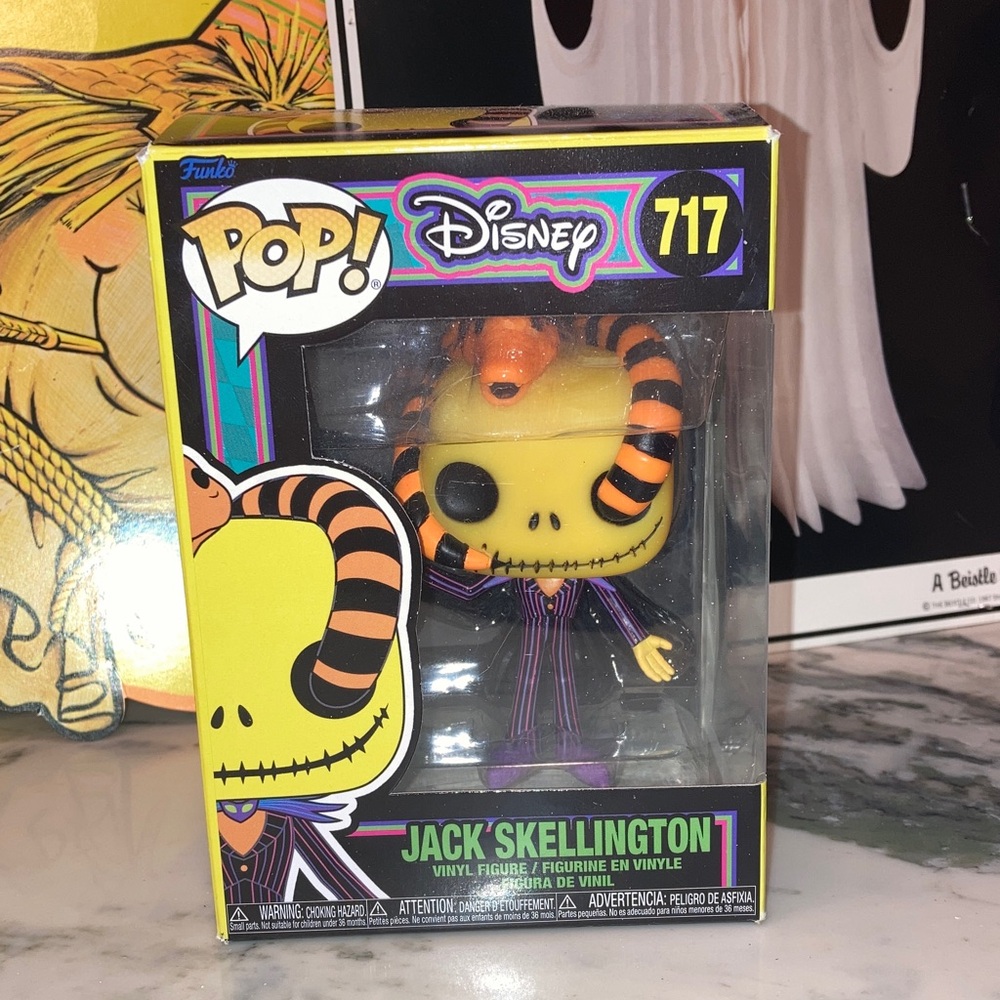 2/$15!! Funko Nightmare Before Christmas Pop! Jack Snake Blacklight Hot Topic
